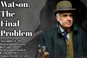 Poster with Watson holding a pistol